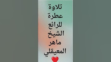 تلاوة من صلاة الحرم للشيخ ماهر المعيقلي #ماهر_المعيقلي #قرآن #الحرم_المكي