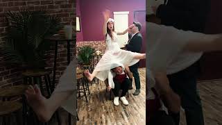 groom catches bride! 😱