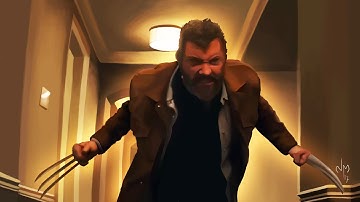 LOGAN 2017 Movie DIGITAL PAINTING | Wolverine 3 | Photoshop | Time Lapse | Tutorial  Speed Drawing