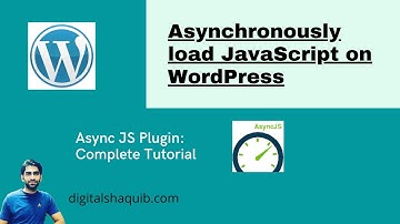 Async JavaScript WordPress Plugin Tutorial : Load JavaScript asynchronously-Settings & Configuration