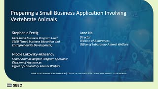 Preparing a Small Business Application Involving Vertebrate Animals