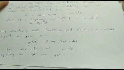 Lecture on FM Part - 1 by Prof. Vandana Tripathi, EC Department HCET