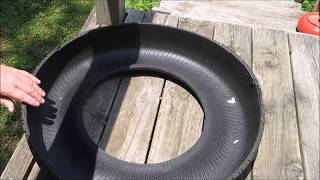 More to do with old tire;s then flower pot's