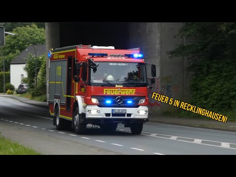 [FEUER 5 IN RECKLINGHAUSEN!] Einsatzfahrten zu einem Großbrand in Recklinghausen