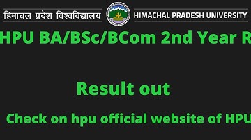 HpU BA BSC Bcom Second year result out I check result on HPu website I 2nd year result 2022 Online