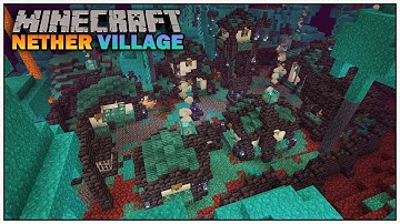 How to Build A Village in the Nether - Minecraft 1.16 [Warped Forest]