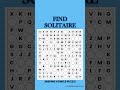 Find SOLITAIRE - Missing Vowels Puzzle #wordgames #wordpuzzle #wordsearch #solitaire