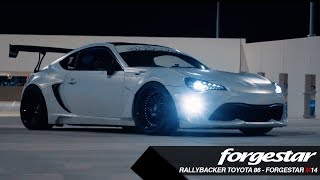 RallyBacker Widebody Toyota 86 on Deep Dish Forgestar M14 Wheels