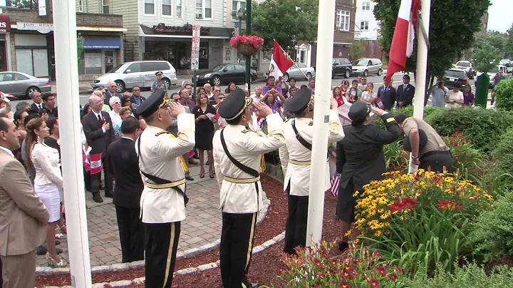 Izamiento de Bandera Peruana Peruvian Civic Association of NJ en Kearny NJ  2013
