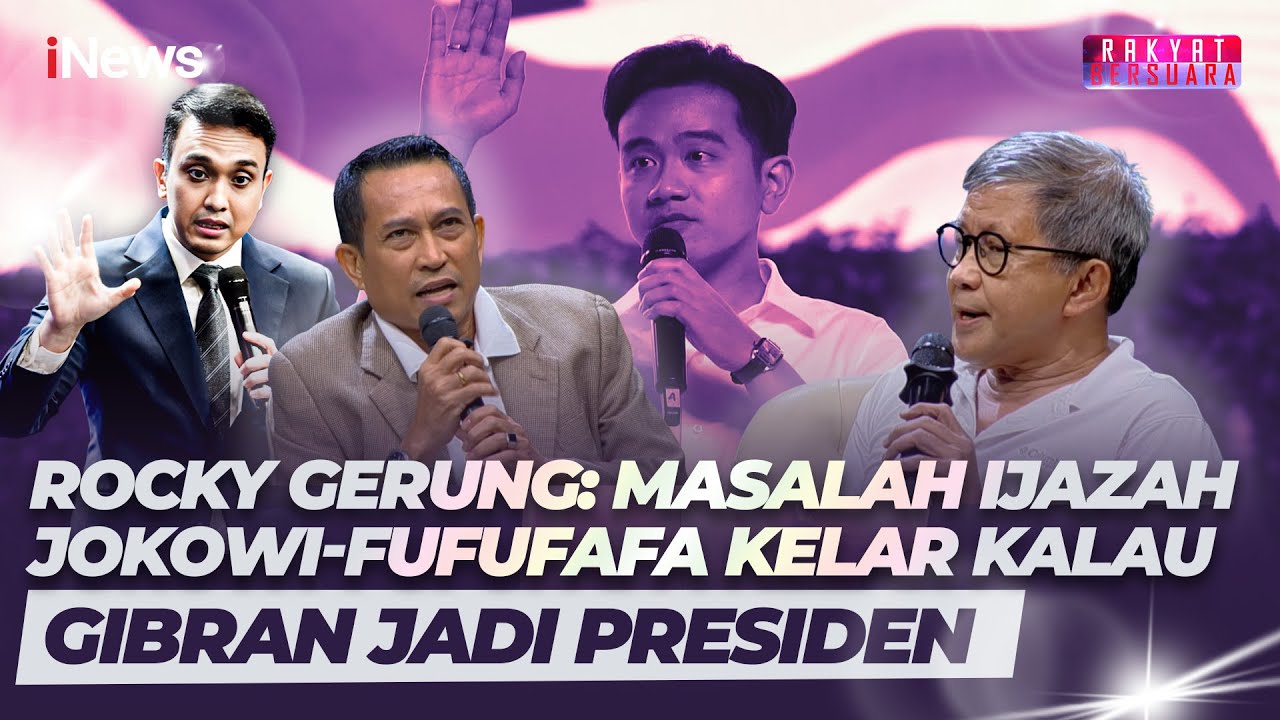 Gibran Jadi Presiden, Rocky Gerung: Masalah Ijazah Jokowi-Fufufafa Selesai | Rakyat Bersuara (23/9)
