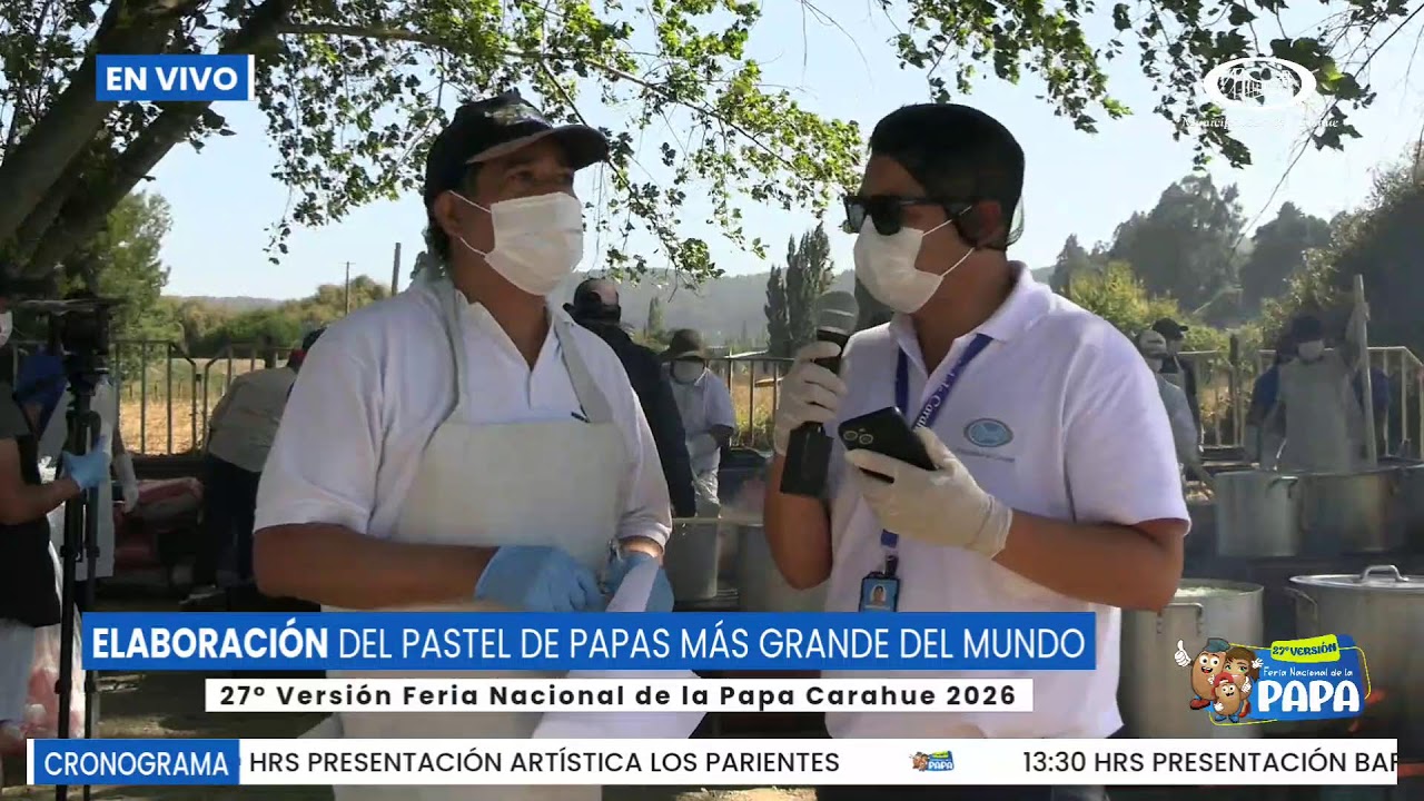 Elaboración Del Pastel de Papas más Grande del Mundo Carahue 2026