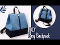 DIY Cara Membuat Tas/Easy Backpack/Cute Backpack/Simple Backpack Tutorial &amp; Pattern