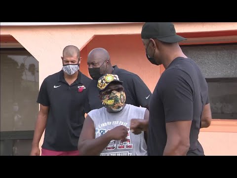 Miami Heat greats show up for a Veterans Day surprise