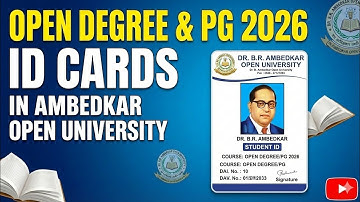 Open Degree and pg ID Cards in Ambedkar Open University@StudentUpdates247 