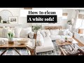 How to keep a white couch clean | Deep clean your sofa or sectional and the BEST stain remover EVER!