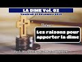 La dime vol02 les raisons pour apporter la dime