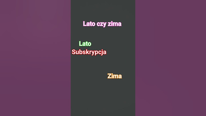 Lato vs zima