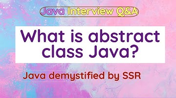What is abstract class in Java? Explain.