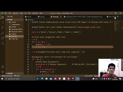 Program Python Materi Percabangan dan Perulangan II Immanuel - YouTube