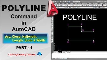 AutoCAD #27 - POLYLINE Command in AutoCAD - PART 1 (Arc|Close|Halfwidth|Length|Undo|Width)