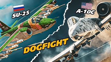 Frog Vs Hog | Su-25T Frogfoot Vs A-10C Warthog | Dogfight | Digital Combat Simulator | DCS |