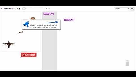 Blockly Games - Bird - Level 1