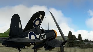 Low Flying the Milviz FG-1D Corsair in the Mach Loop from Duxford in MSFS 2020