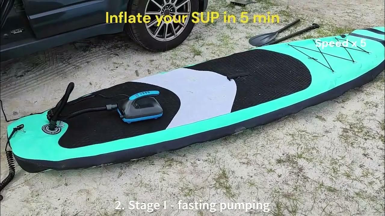 SUP003 How to inflate the SUP board with air pump YouTube