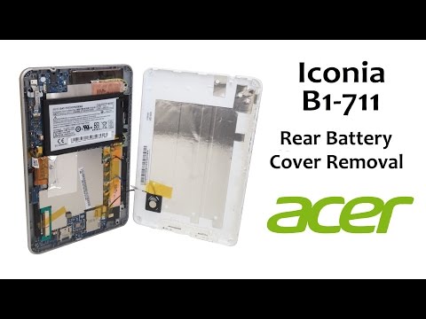 Acer Iconia B1-710 / 711 / 3G - Back / Battery Cover Removal / Inside View
