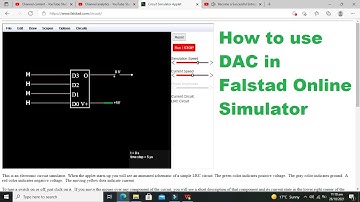 how to use a DAC in falstad | how to simulate DAC in falstad online simulator