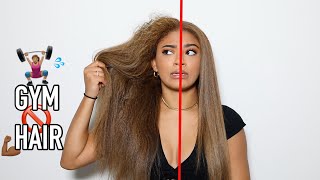 HOW TO FIX/TOUCH UP STRAIGHTENED HAIR AFTER THE GYM | jasmeannnn