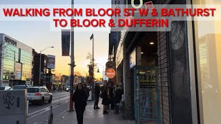 4K 60 FPS HDR Toronto Walk Along Bloor St W & Bathurst to Dufferin. Lively Koreatown.