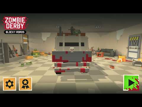 Видео: Zombie Derby Blocky Roads (  №7 ) Машина с черепом