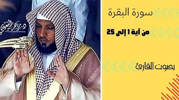 سورة البقرة🌿-من آية 1 إلى 25 - بصوت القارئ ( ماهر المعيقلي) 🎧