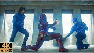 Железный человек против Капитана Америки и Зимнего солдата 4К. Iron Man vs Captain America.