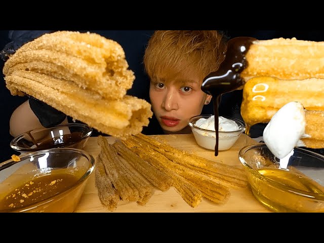 【ASMR】チュロス　Cinnamon Sugar Churros  츄러스/咀嚼音/Eating sounds