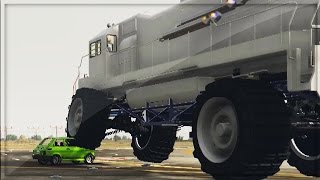 OMG!!! SMALLEST CAR EVER VS MASSIVE MONSTER TRAIN! (GTA 5 MODS FUNNY MOMENTS)