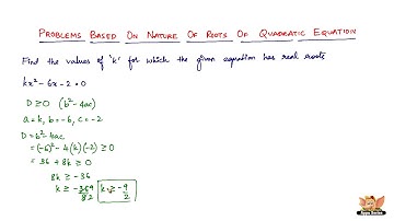 How to solve problems based on nature of roots of quadratic equation? -- Vol. 3/3