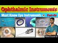 Ophthalmology Instruments | Part-6 | List And Name Of Instruments For Eye Surgery | Nikhil Anand