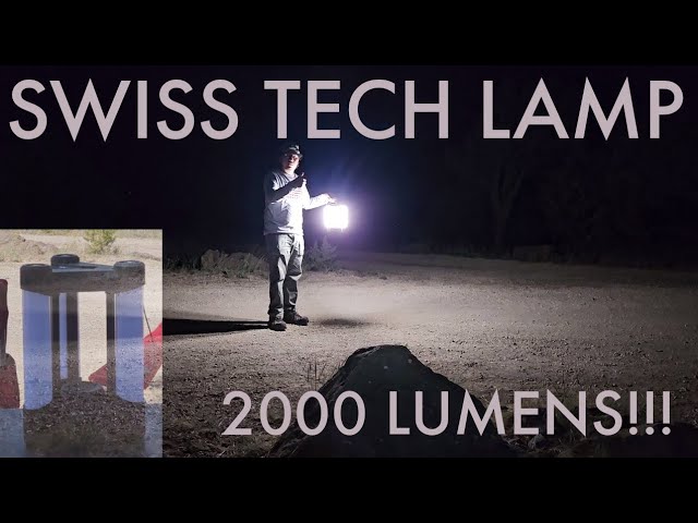 Swiss Tech 6500 Lumen LED Flashlight Rechargeable Dual Power AA