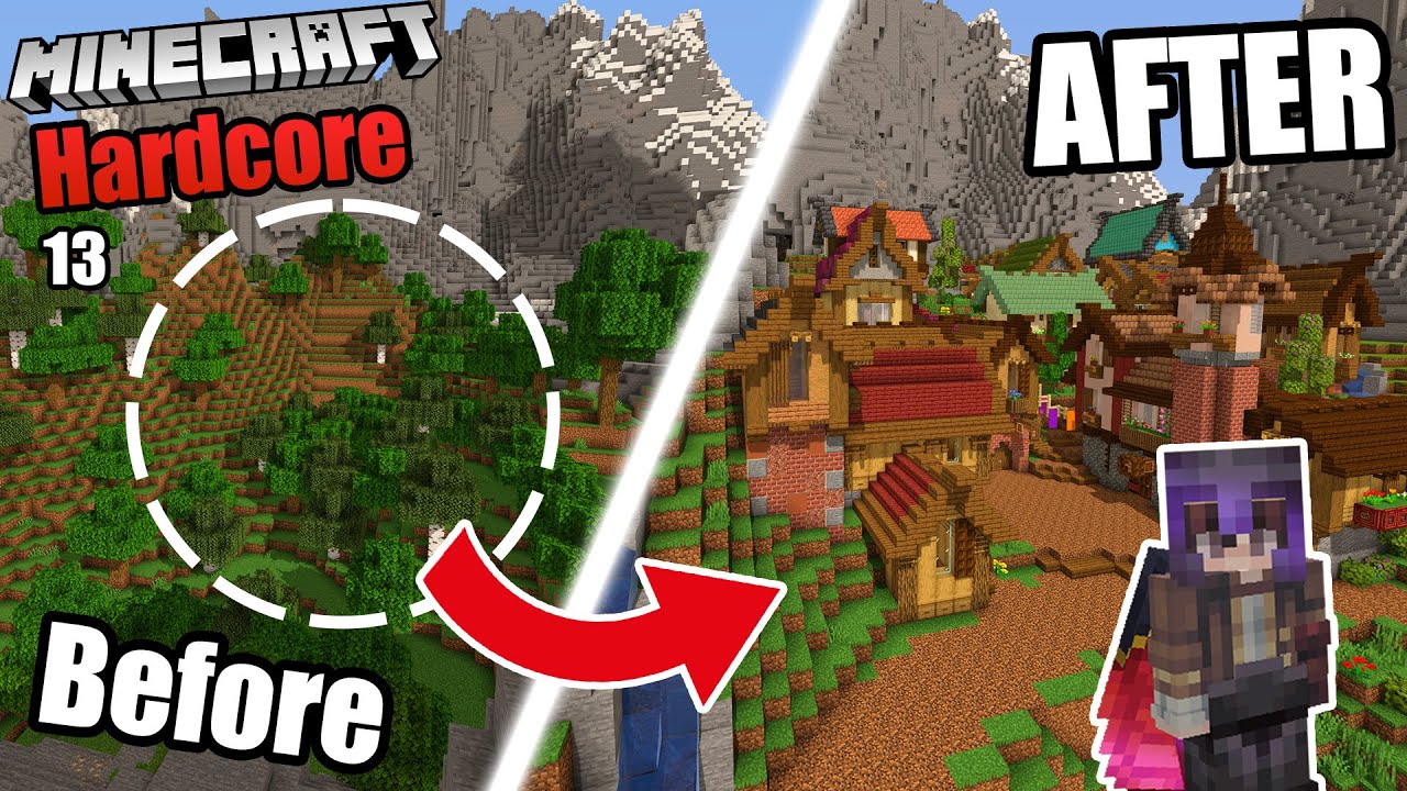 I Built a GIANT CITY in Hardcore Minecraft! - YouTube