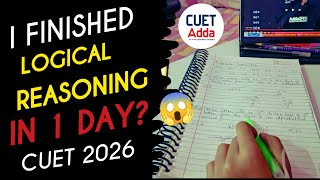 CUET 2026 "Logical Reasoning" Full Syllabus in 1 Day 😱🔥| Sam's Logbook 🎀 