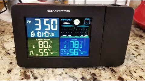 SMARTRO SC91 Projection Alarm Clock With Weather Station Temperature Humidity Hygrometer