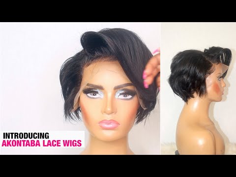 Glueless Short Lace Wig cut  ft. Akontaba Lace Wigs| KRISSY UNIT