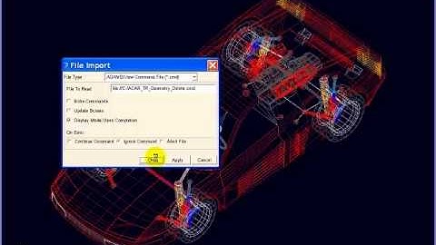 MSC Adams auto: Import new vehicle geometry