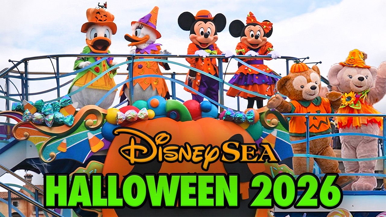 Tokyo DisneySea Halloween 2026 - Walkthrough, Characters & Decorations in Tokyo, Japan [4K POV]