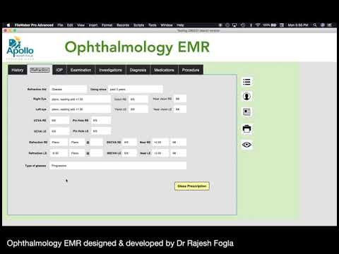 Simple Ophthalmology EMR for the Single Practitioner