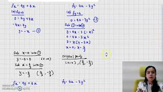 Extremum of Functions and Second Order Partial Derivative Test Eg 1
