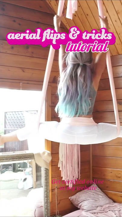 chandelier drop 💓 aerial flips & tricks tutorial #aerial #fitness #flips #tricks #aerialyoga
