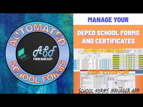 Automated School Forms Application for DepEd Teachers (All in One File)